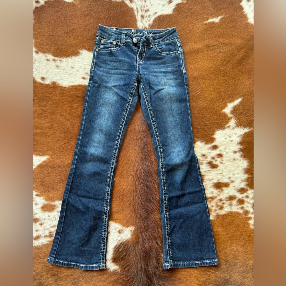 Girls riding jeans